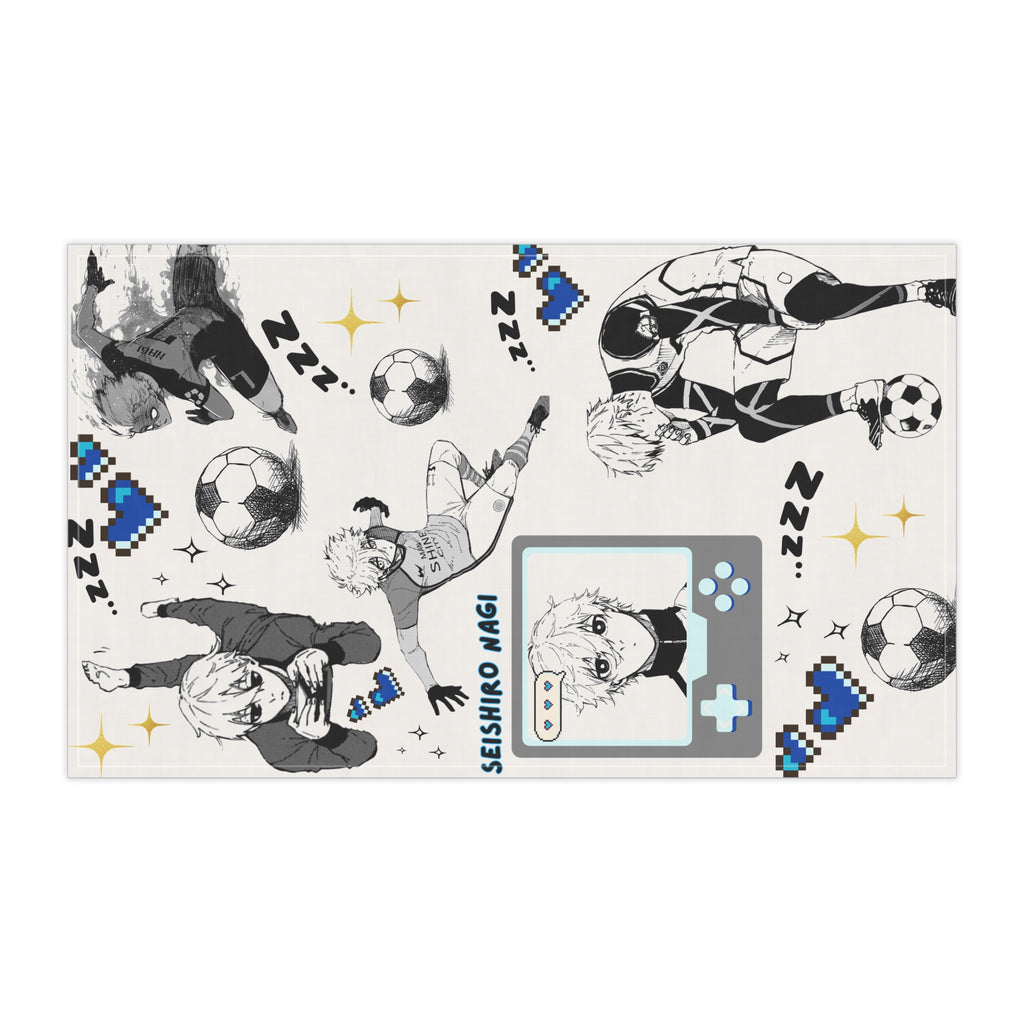 Soccer Anime Tea Towel | Sports Character Illustration | Kitchen Decor | Kitchen Anime Merch