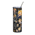 Electric Hero Anime Tumbler | 20oz Stainless Steel Slim Cup | Lightning Themed Drinkware | Cute Manga Style Cup
