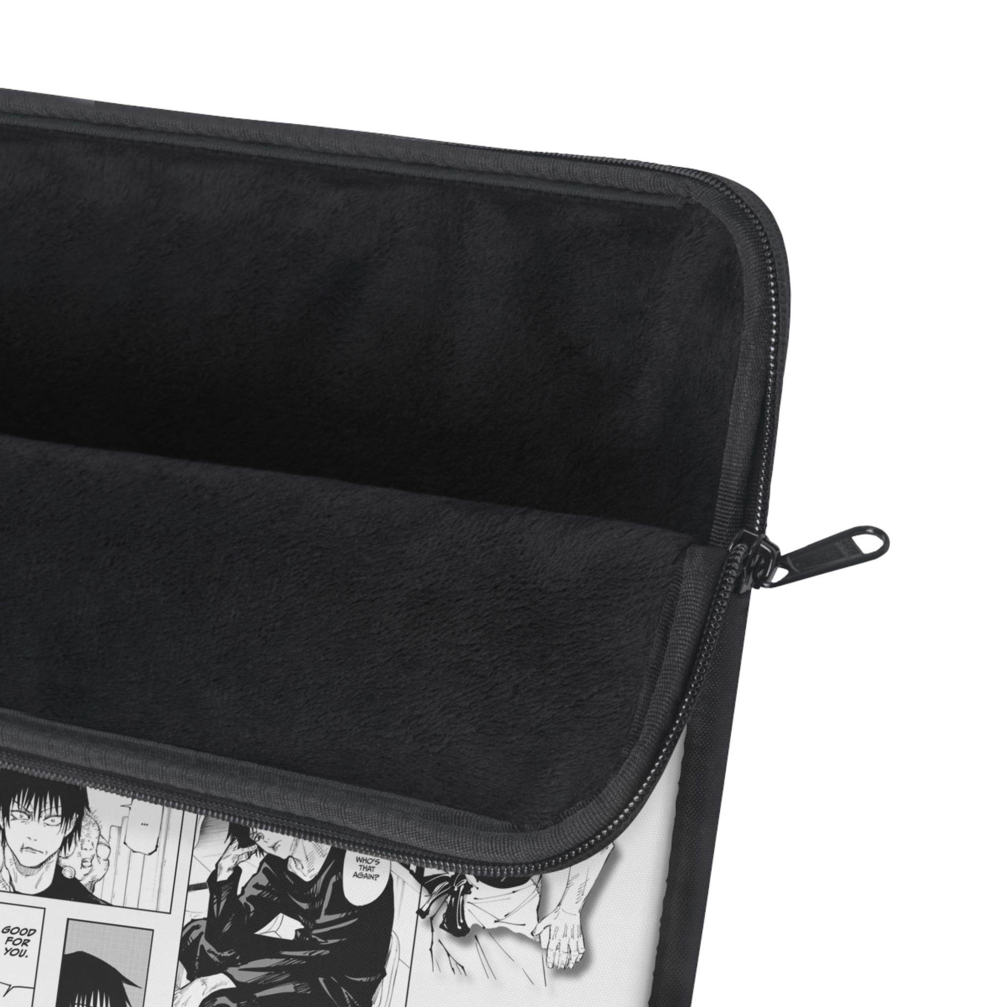 Curse Spirt Manga Panel Collage Laptop Sleeve | Black and White Comic Art | 13" JJK Protective Sleeve