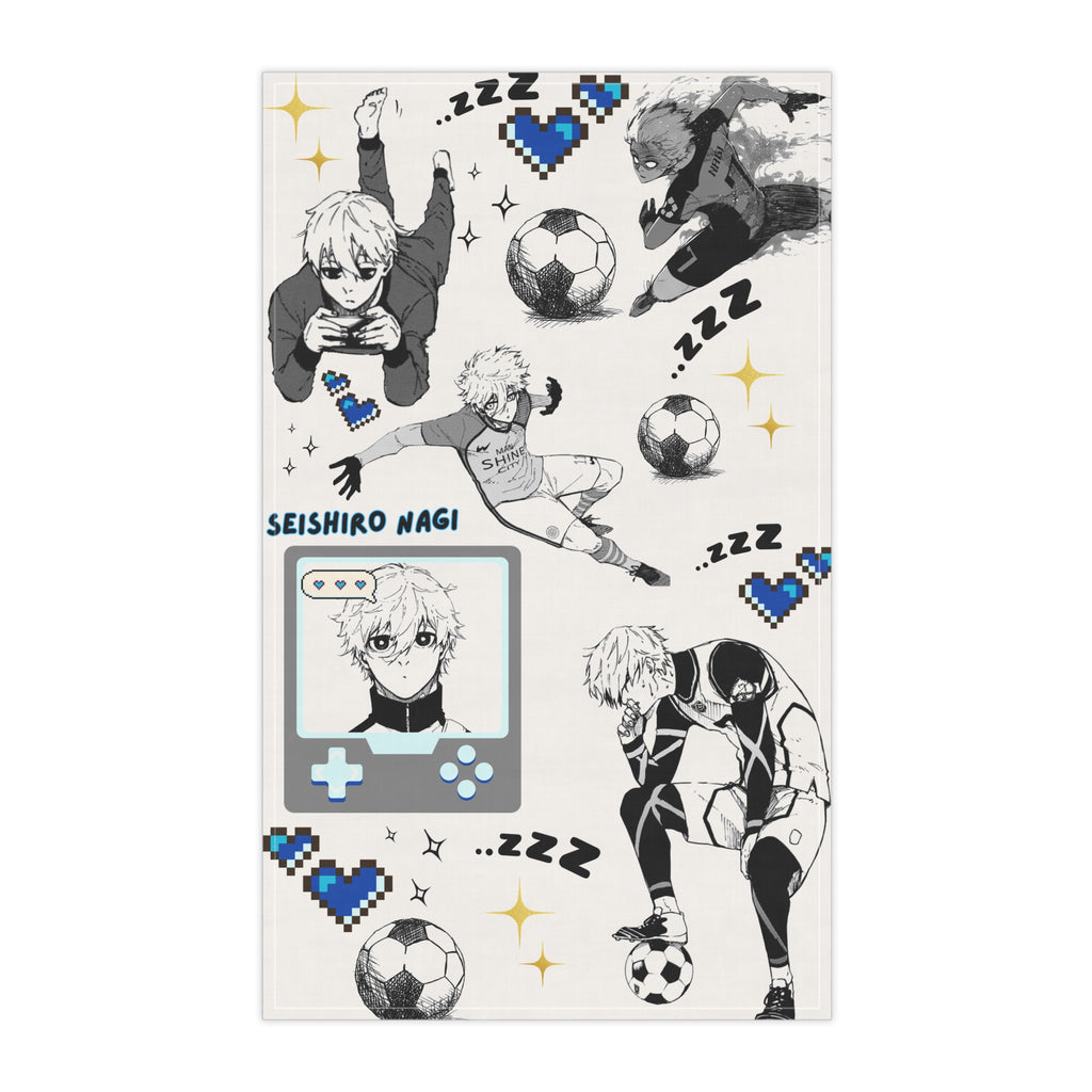 Soccer Anime Tea Towel | Sports Character Illustration | Kitchen Decor | Kitchen Anime Merch