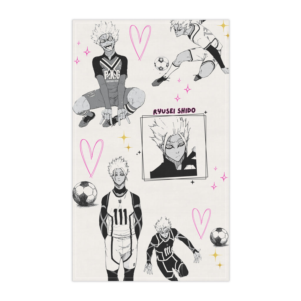 Soccer Anime Tea Towel | Sports Character Illustration | Kitchen Decor | Kitchen Anime Merch